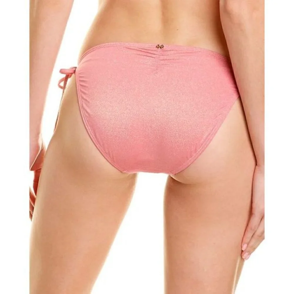 New PQ Swim Namaste Barbie Pink Full Tie Bikini Bottoms NWT Size Medium - Picture 7 of 14